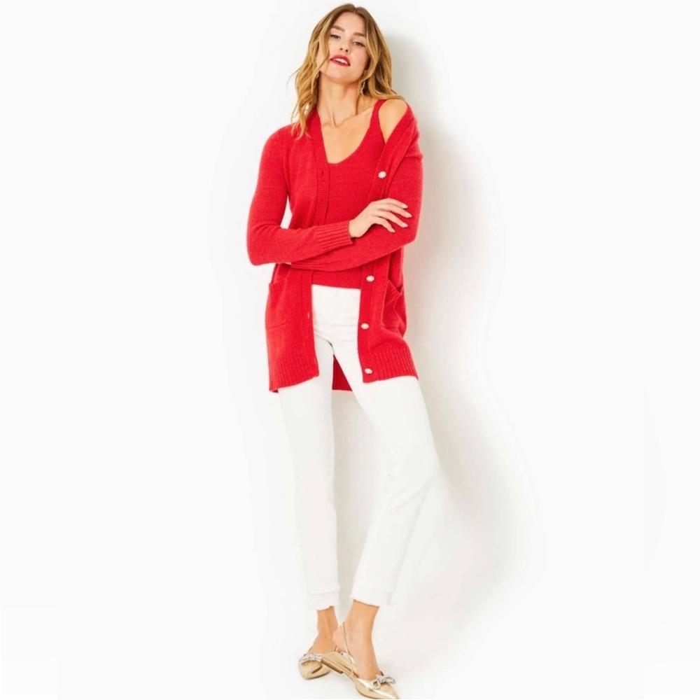 NWT Lilly Pulitzer‎ Leonette Sweater Set Red XS